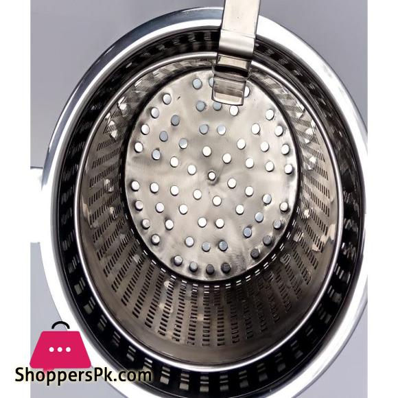 Alpha 23Cm Stainless Steel Deep Fryer For French Fries Chicken Fish And Onion Ring And Much More 7 Alpha 19Cm 23Cm And 27Cm Stainless Steel Deep Fryer For French Fries Chicken Fish And Onion Ring And Much More