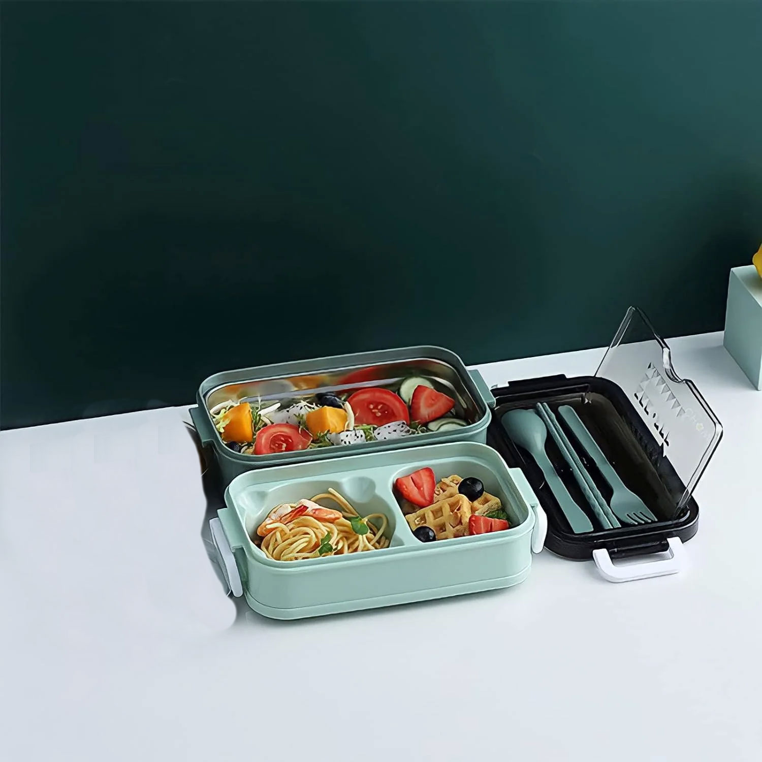 Bento Box Lunch Box Lunch Box For Kids Lunch Containers – Stackable 3 Compartments