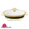 Br1005 16 Oval Dish With Candle Stand