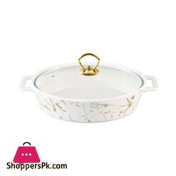 BR8893 12 Oval Dish With Glass Lid