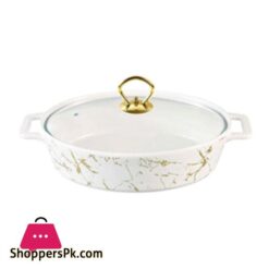 BR8894 14 Oval Dish With Glass Lid
