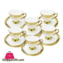 Brilliant Ceramic 6 Piece Tea Cup &Amp; Saucer