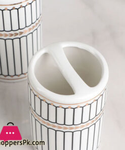 Ceramic Bathroom Accessories Set Of 4 Bath Set With Soap Dispenser (186C) - Image 2
