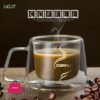 Luclif Coffee Mug Espresso Cup Thermal Glass Double Wall High Borosilicate Mugs