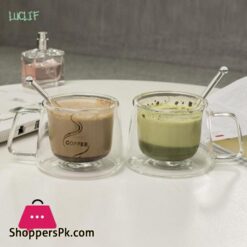 Luclif Coffee Mug Espresso Cup Thermal Glass Double Wall High Borosilicate Mugs