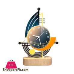 Creative Table Clock Night Light Vintage Desk Watch Home Decor Silent Usb Cable Living Room Office Desk Bedroom Mute Decoration Desk Clock With Lights