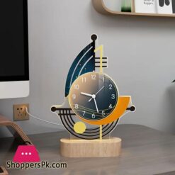 Creative Table Clock Night Light Vintage Desk Watch Home Decor Silent Usb Cable Living Room Office Desk Bedroom Mute Decoration Desk Clock With Lights