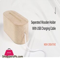 Creative Table Clock Night Light Vintage Desk Watch Home Decor Silent Usb Cable Living Room Office Desk Bedroom Mute Decoration Desk Clock With Lights