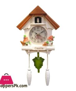Cuckoo Clock Wall Clock Bird House Day Time Hourly Alarm Clocks Nordic Pendulum Wall Clock Decorations for Kids Room Home Living Room