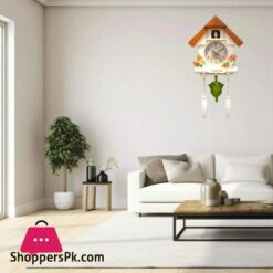 Cuckoo Clock Wall Clock Bird House Day Time Hourly Alarm Clocks Nordic Pendulum Wall Clock Decorations For Kids Room Home Living Room