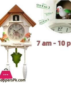 Cuckoo Clock Wall Clock Bird House Day Time Hourly Alarm Clocks Nordic Pendulum Wall Clock Decorations For Kids Room Home Living Room
