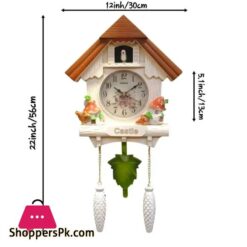 Cuckoo Clock Wall Clock Bird House Day Time Hourly Alarm Clocks Nordic Pendulum Wall Clock Decorations For Kids Room Home Living Room