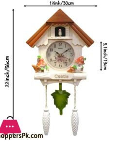 Cuckoo Clock Wall Clock Bird House Day Time Hourly Alarm Clocks Nordic Pendulum Wall Clock Decorations For Kids Room Home Living Room