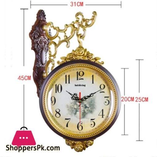 Double Sided Hanging Wall Clock