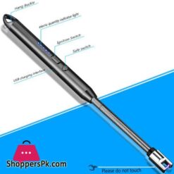 Electric Arc Lighter Rechargeable Stove Lighters Long Neck Led Battery Indicator Windproof 360 Degree Free Rotation Specialty Kitchen Tools