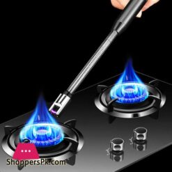 Electric Arc Lighter Rechargeable Stove Lighters Long Neck Led Battery Indicator Windproof 360 Degree Free Rotation Specialty Kitchen Tools