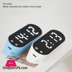 Electronic Digital Clock Led Alarm Clock Date Temperature Display Timing Countdown Stopwatch Student Snooze Clock 1224H Candy Color