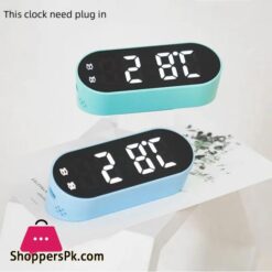 Electronic Digital Clock Led Alarm Clock Date Temperature Display Timing Countdown Stopwatch Student Snooze Clock 1224H Candy Color