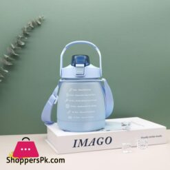 1300Ml Gradient Color Plastic Water Bottle Outdoor Large Capacity Sports Water Bottle With 3D Stickers