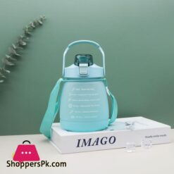 1300Ml Gradient Color Plastic Water Bottle Outdoor Large Capacity Sports Water Bottle With 3D Stickers