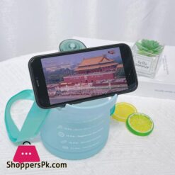 1300Ml Gradient Color Plastic Water Bottle Outdoor Large Capacity Sports Water Bottle With 3D Stickers