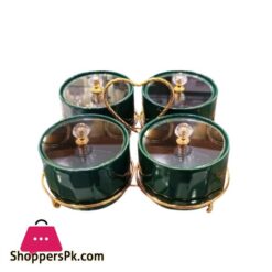 Zq 004 Heart Condiment 4 Part Green