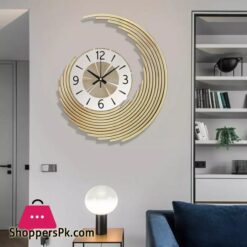 Home Decor Modern Metal Wall Clock Mural Crafts Living Room Bedroom Office Hotel Wall Ornaments Decoration Size Length 46 Cm Width 39 Cm Dial 22 Cm