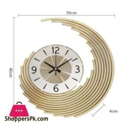 Home Decor Modern Metal Wall Clock Mural Crafts Living Room Bedroom Office Hotel Wall Ornaments Decoration Size Length 46 Cm Width 39 Cm Dial 22 Cm
