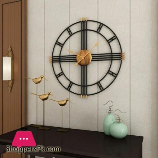 Home Decor Modern Metal Wall Clock Mural Crafts Living room Bedroom Office Hotel Wall Sticker Wall Ornaments Watches Decoration Size Length 50 cm Width 50 cm