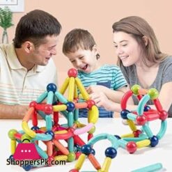 Inventis Tm Magnetic Magic Stick 64 Pcs Building Set Puzzle Toy Educational Creative Toys Intelligent Children Diy Stick Construction Puzzles For Kids