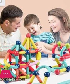 Inventis Tm Magnetic Magic Stick 64 Pcs Building Set Puzzle Toy Educational Creative Toys Intelligent Children Diy Stick Construction Puzzles For Kids