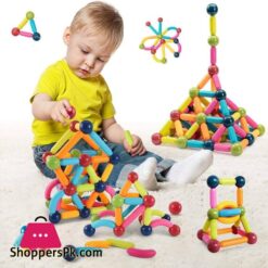 Inventis Tm Magnetic Magic Stick 64 Pcs Building Set Puzzle Toy Educational Creative Toys Intelligent Children Diy Stick Construction Puzzles For Kids