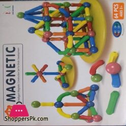 Inventis Tm Magnetic Magic Stick 64 Pcs Building Set Puzzle Toy Educational Creative Toys Intelligent Children Diy Stick Construction Puzzles For Kids