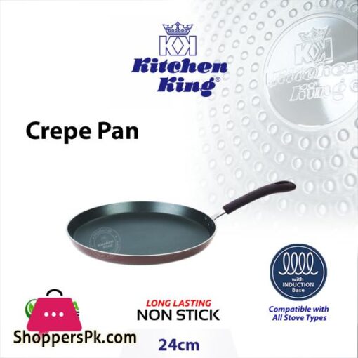Crepe Pan Induction 24cm Kitchen King Cookware
