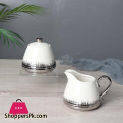 Milk Pot Sugar Pot Material Ceramic Golden Silver Milk Pot Sugar Pot Set
