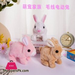 New Electric Plush Bunny Toy Walking and Moving Ears Electric Little Bunny Pet the Toy Dog