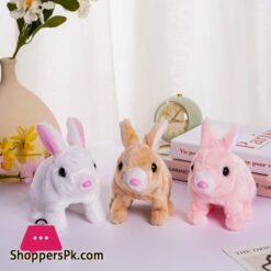 New Electric Plush Bunny Toy Walking And Moving Ears Electric Little Bunny Pet The Toy Dog