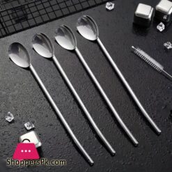 Pack Of 6 Stainless Steel Drinking Spoon Straw Cocktail Straw &Amp; Spoon 16 Pack Of 6 Stainless Steel Drinking Spoon Straw Reusable Metal Straws Cocktail Spoons Set 2In1 Stainless Steel Straw Spoon Smoothie Straw Spoon Smoothie Spoon Smoothie Straw
