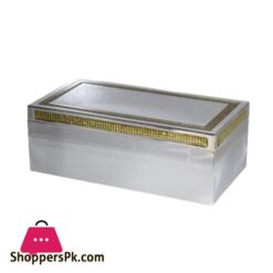 H4711121 Glitter Silver Tissue Box