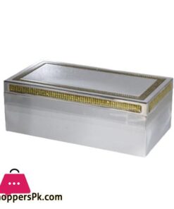 H4711121 Glitter Silver Tissue Box