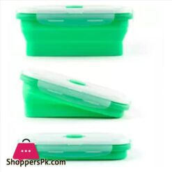 3Pcs Collapsible Silicone Food Storage Containers With Bpa Free Airtight Plastic Lids Silicone Stacker Foldable Food Storage Box