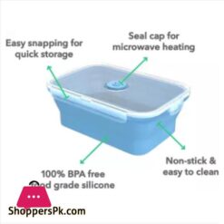3Pcs Collapsible Silicone Food Storage Containers With Bpa Free Airtight Plastic Lids Silicone Stacker Foldable Food Storage Box