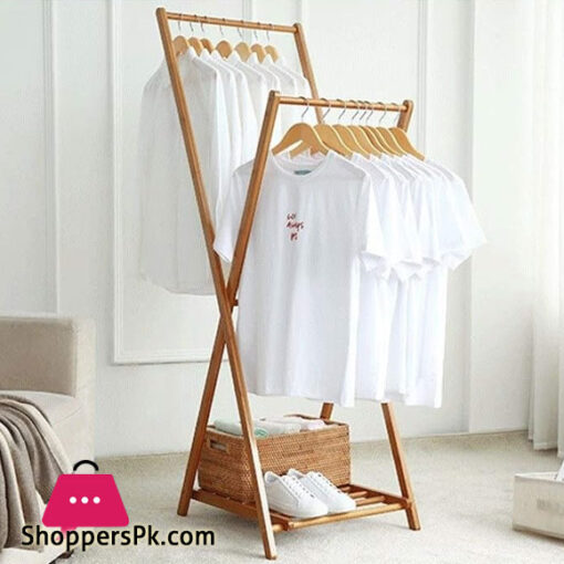 Wooden Bedroom Modern Coat Rack Stand Coat Hanger Stand with Shoe Rack