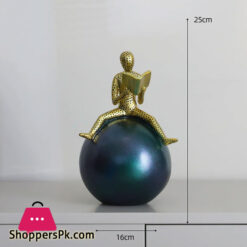 Abstract Figure Sculpture Resin Human Body Figurine with Base Living Room Bookcase Art Furnishings Home Decoration