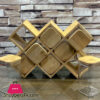 Bamboo Spice Rack 8 Bottles Honeycomb Design