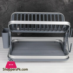 Binca 2 Tier Stainless Aluminum Two Tier Dish Rack