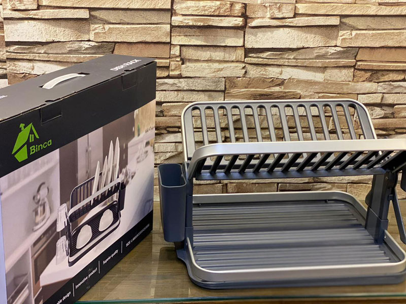 Binca 2 Tier Stainless Aluminum Two Tier Dish Rack