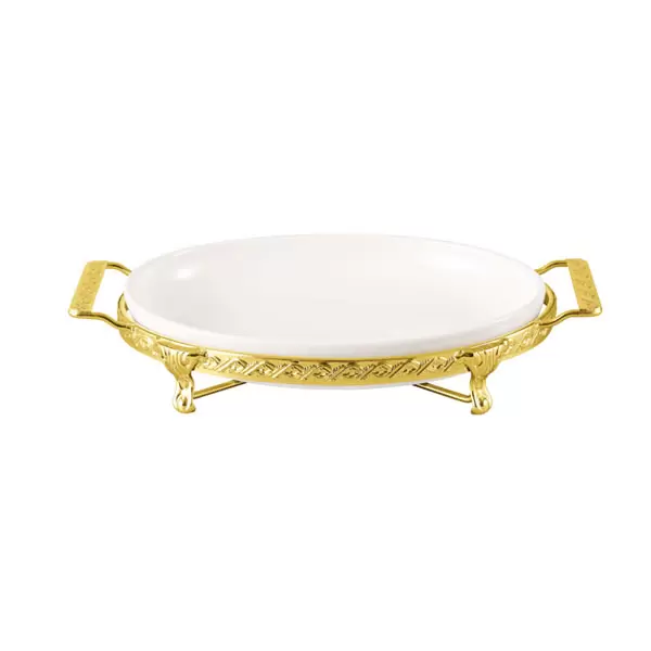 Brilliant Ceramic 10 Inch Oval Serving Dish