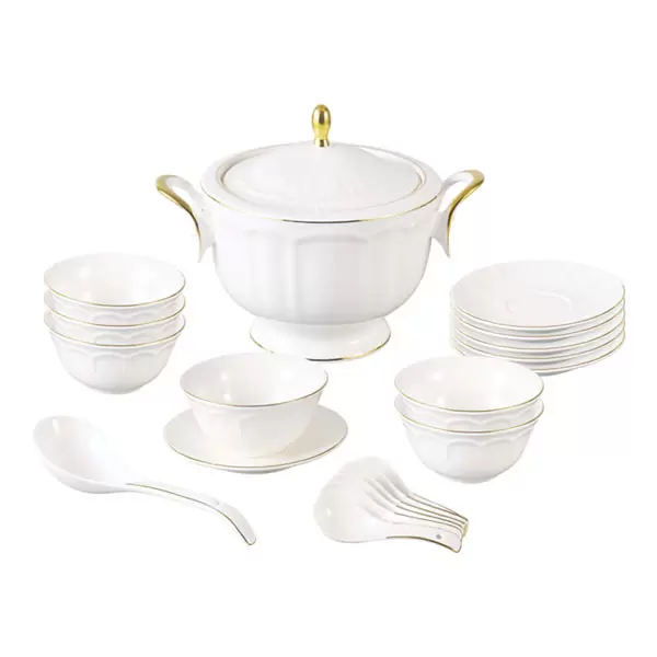 Brilliant Ceramic 21 Piece Soup Set
