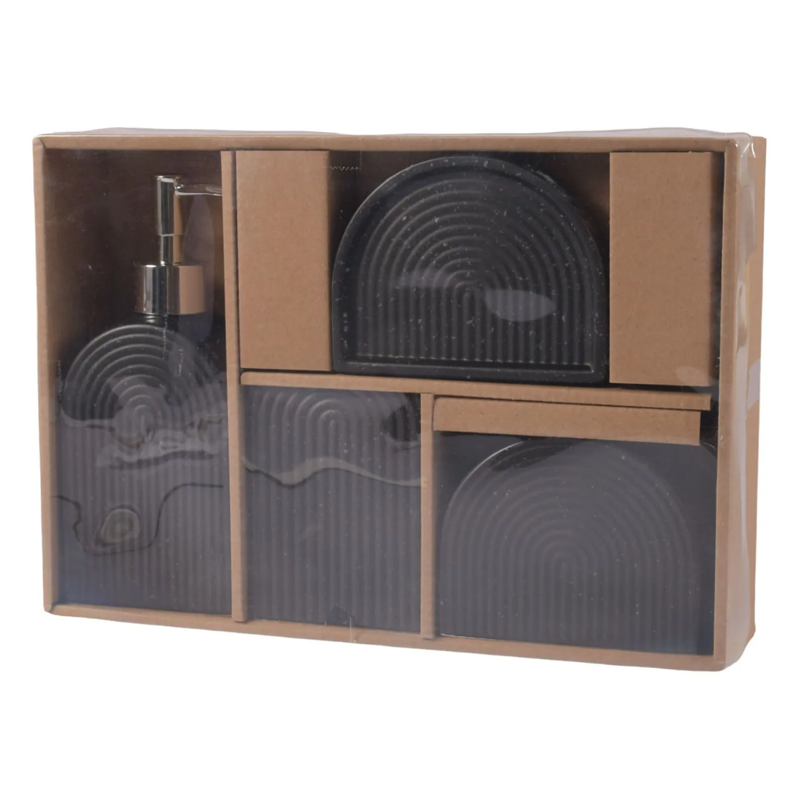 Ceramic Bathroom Accessories Set Of 4 Bath Set With Soap Dispenser (231U)